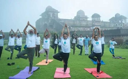 मध्यप्रदेश के पर्यटन स्थलों से दिया गया योग का संदेश