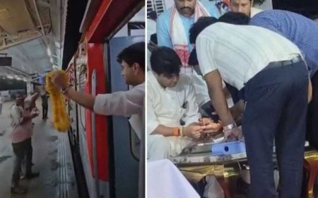 अशोकनगर रेलवे स्टेशन पर मंत्री सिंधिया को मधुमक्खी ने काट लिया, डॉक्टर ने किया प्राथमिक उपचार