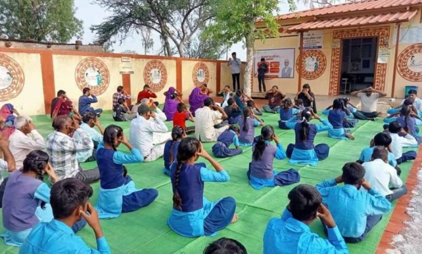 अंतराष्‍ट्रीय योग दिवस के अवसर पर पूरे प्रदेश की स्‍वास्‍थ्‍य संस्‍थाओं में हुआ योगाभ्‍यास (योग संगम) का आयोजन