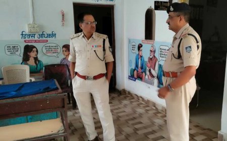 मैहर पुलिस अधीक्षक सुधीर अग्रवाल ने किया थाने का निरीक्षण