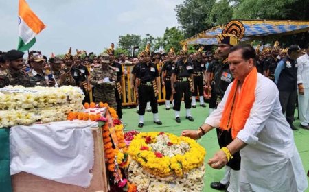 मंत्री टेटवाल ने वीरगति प्राप्त जवान श्री नागर को दी श्रद्धांजलि, राजकीय सम्मान के साथ दी गई विदाई