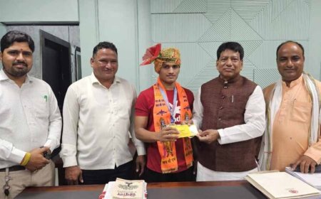 कुश्ती में गोल्ड जीतने वाले पृथ्वीराजसिंह का भव्य स्वागत, विधायक ने दी 5100 की सम्मान राशि