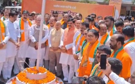 भाजपा के स्थापना दिवस पर मध्य प्रदेश के 14 जिलों में पार्टी कार्यालय का वर्चुअल भूमिपूजन