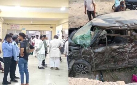 खंडवा में दर्दनाक सड़क हादसा, बारात की कार खंडहर मकान से टकराई, 3 की मौत