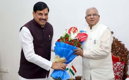 राज्यपाल पटेल से मुख्यमंत्री डॉ. यादव ने की सौजन्य भेंट