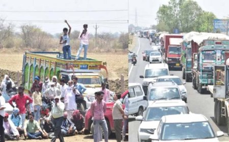 खरीदी केंद्र पर ताला देख फूटा किसानों का गुस्सा, NH-146 पर 3 किमी लंबा जाम