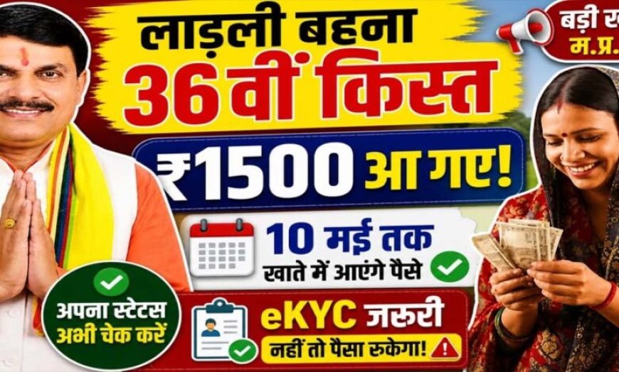 लाड़ली बहनों के लिए खुशखबरी: इस तारीख को खातों में आएंगे ₹1500, पूरी जानकारी पढ़ें