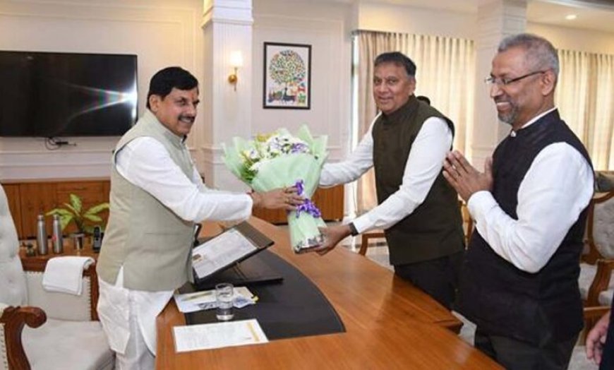 मुख्यमंत्री डॉ. यादव से ग्रीनको ग्रुप के कार्यकारी निदेशक बंडारू ने की भेंट
