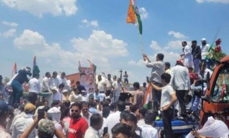 किसानों के मुद्दे पर कांग्रेस का चक्काजाम, MP के हाईवे पर घंटों थमी रफ्तार