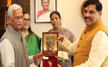 मुख्यमंत्री डॉ. यादव से मिले पद्म अवार्डी  गुंदेचा और डॉ. व्यास
