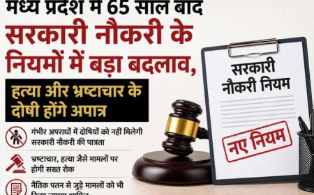 मध्य प्रदेश में 65 साल बाद सरकारी नौकरी के नियमों में बड़ा बदलाव, हत्या और भ्रष्टाचार के दोषी होंगे अपात्र