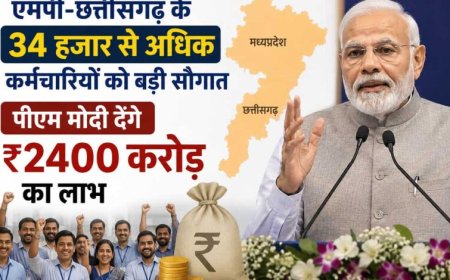 एमपी-छत्तीसगढ़ के 34 हजार से अधिक कर्मचारियों को बड़ी सौगात, पीएम मोदी देंगे ₹2400 करोड़ का लाभ