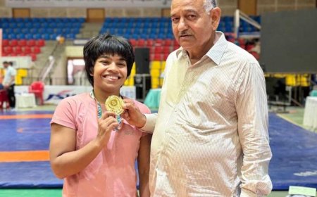 U-23 राष्ट्रीय कुश्ती चैंपियनशिप में प्रियांशी का गोल्ड, एमपी की पूर्व अकादमी खिलाड़ी बनी राष्ट्रीय चैंपियन