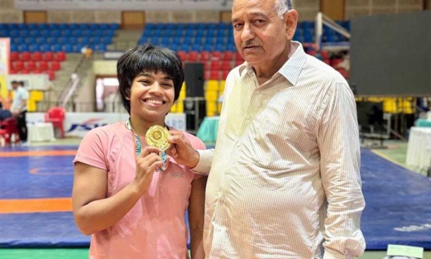 U-23 राष्ट्रीय कुश्ती चैंपियनशिप में प्रियांशी का गोल्ड, एमपी की पूर्व अकादमी खिलाड़ी बनी राष्ट्रीय चैंपियन